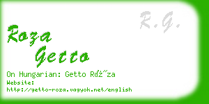 roza getto business card
